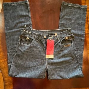 Lanzzino Men's Indigo Blue Double Stitched Jeans